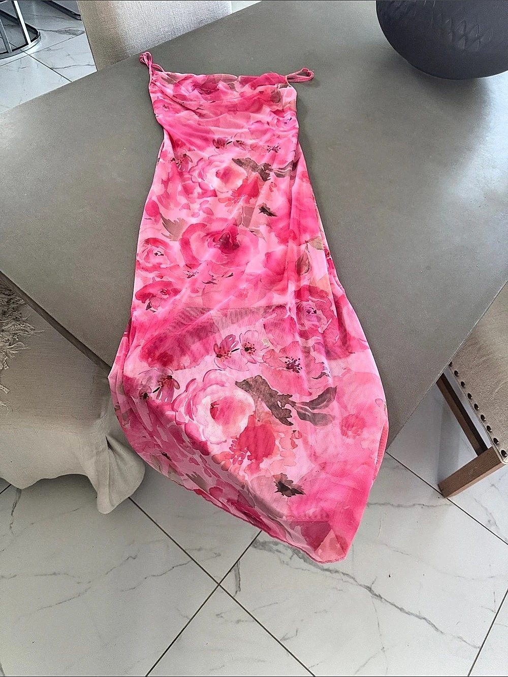 SHEIN Floral Maxi Dress in Pink Size Medium New without tags